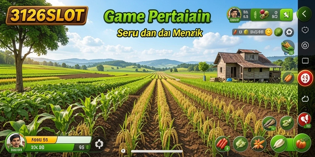 Menampilkan gameplay seru bertani di 3126SLOT.