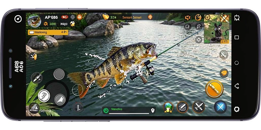 Tangkapan ikan yang megah dalam gameplay AP686.