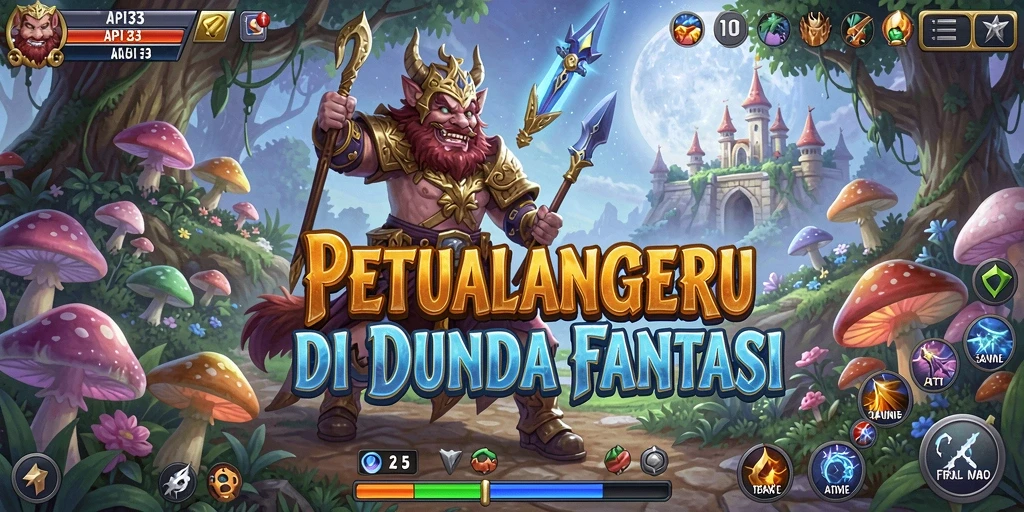 Tampilan gameplay seru dalam dunia petualangan API33.