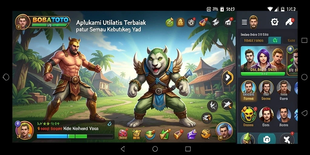 Tampilan antarmuka utama BOBATOTO yang intuitif dan user-friendly.