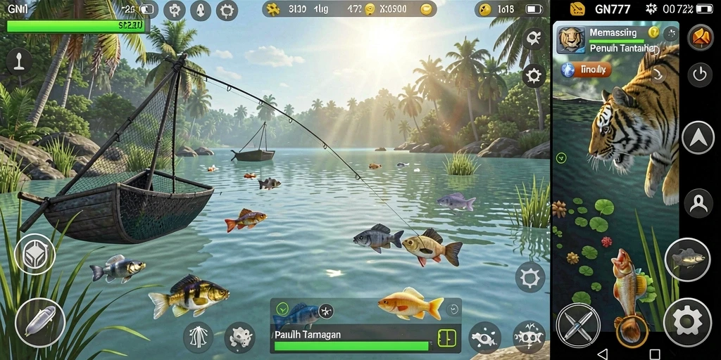 Tangkapan ikan besar di gameplay GN777 yang seru.
