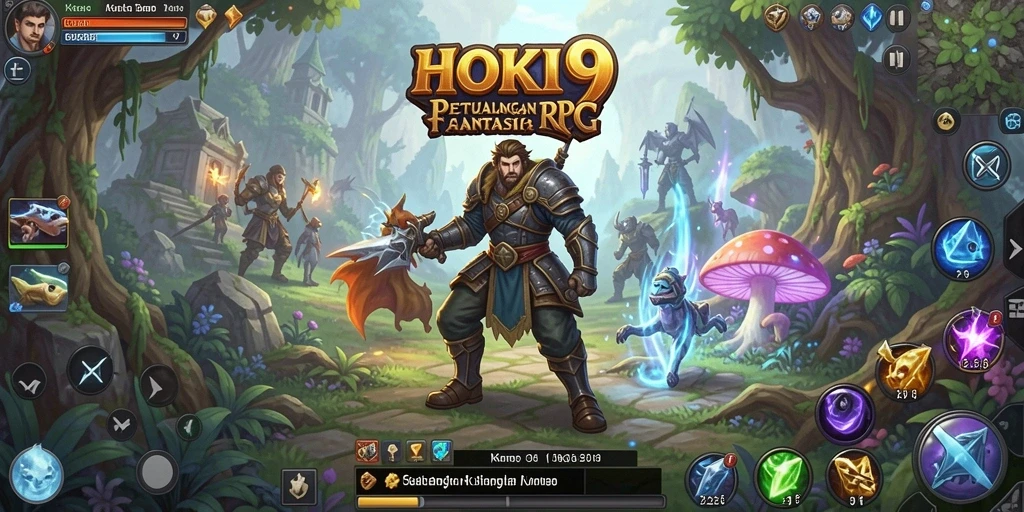 Screenshot gameplay HOKI9 menampilkan pertarungan epik dan karakter yang menakjubkan.