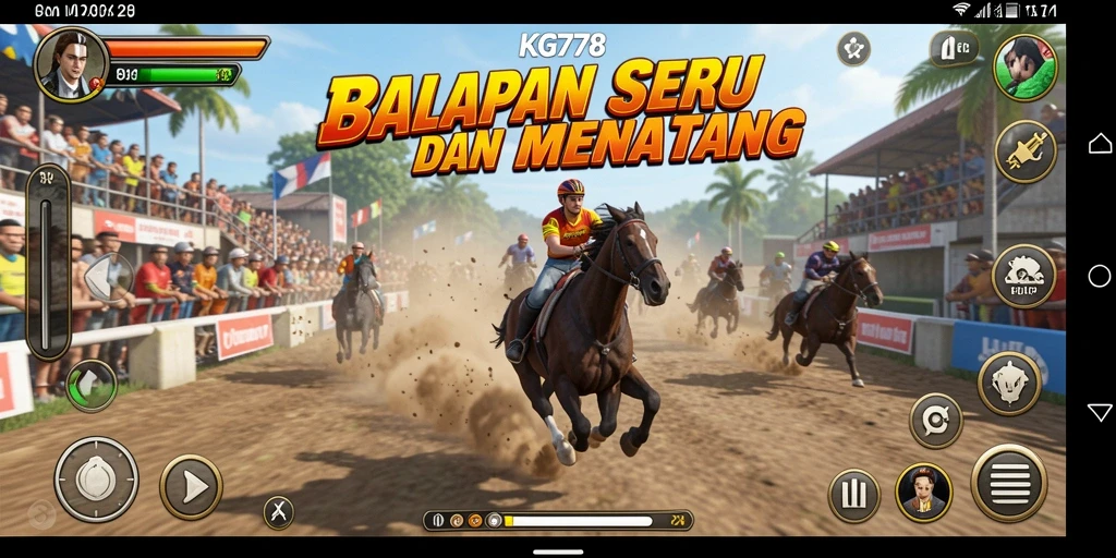 Tangkapan layar gameplay KG778 yang mendebarkan dan penuh aksi balapan.