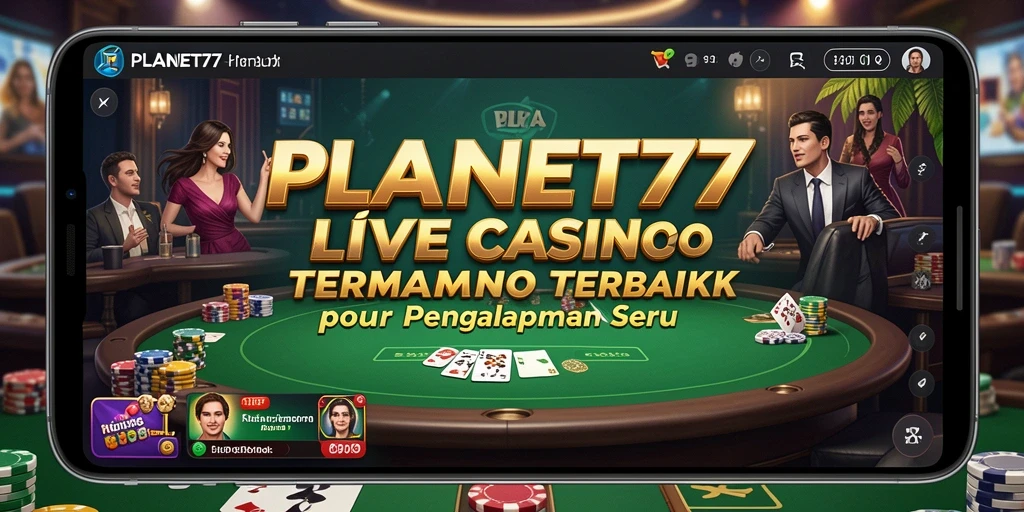 Screenshot utama dari gameplay Live Casino PLANET77 yang menarik