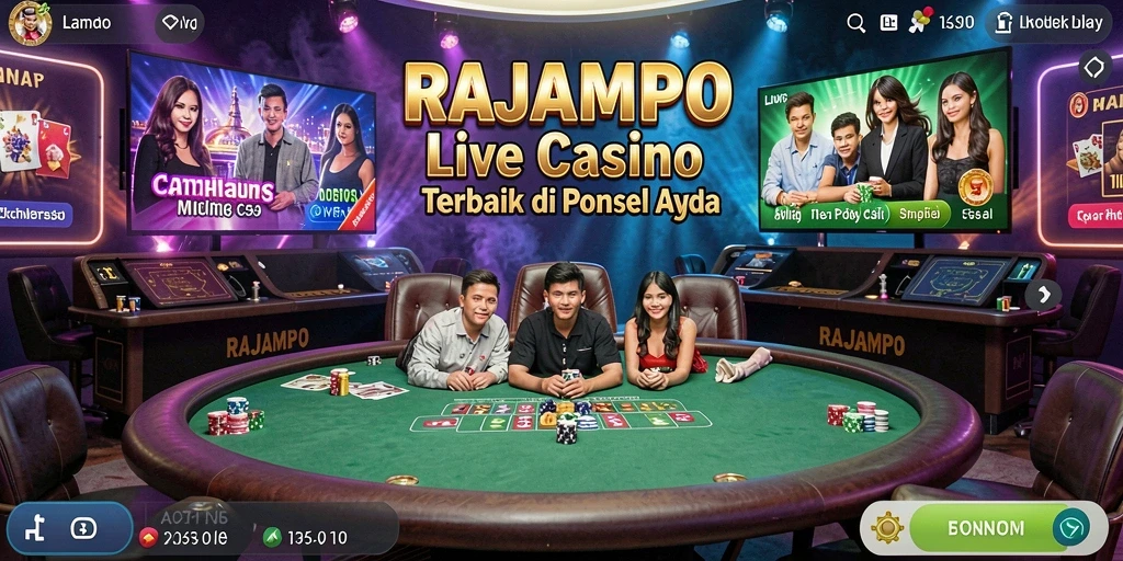 Tampilan gameplay Live Casino yang mendebarkan di RAJAMPO.
