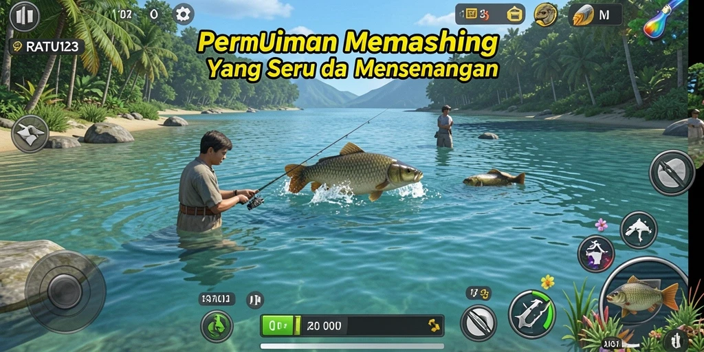 Tangkapan ikan yang memukau dalam gameplay RATU123.