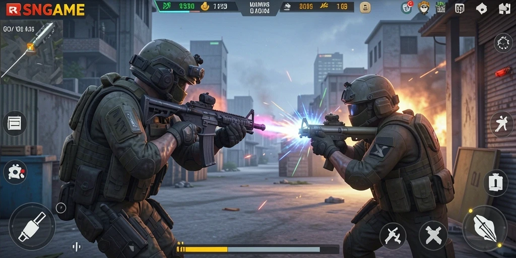 Tangkapan layar RSNGAME menampilkan pertempuran intens dalam permainan TPS.