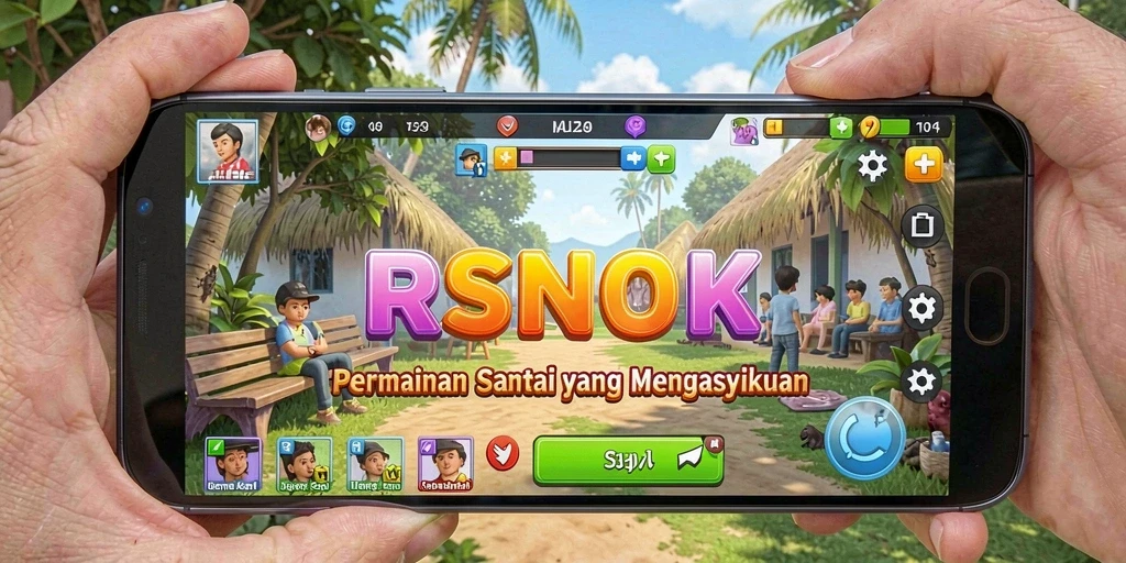 Tangkapan layar <strong>RSNOK</strong> menunjukkan karakter lucu dan level yang berwarna-warni dalam gameplay Casual.