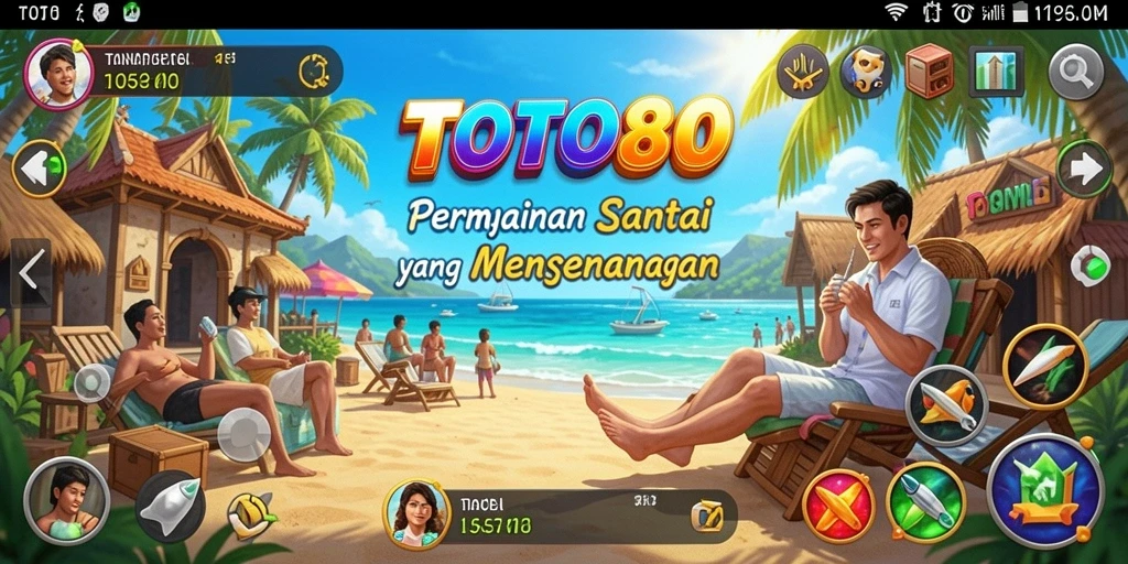 Tampilan gameplay TOTO80 yang seru dan penuh warna.