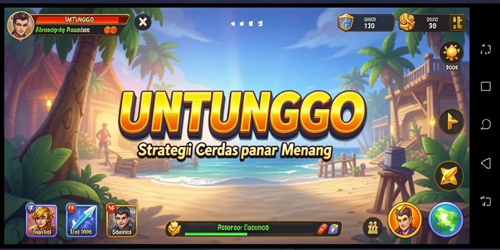 Tampilan menarik dari gameplay strategi UNTUNGGO.