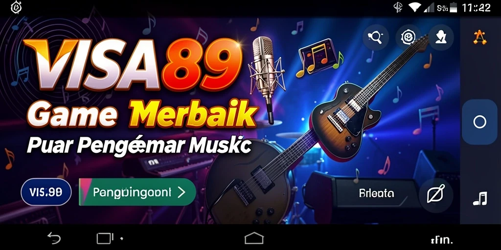 Tampilan gameplay seru dari aplikasi musik VISA89.