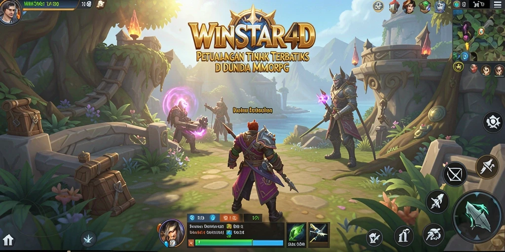 Screenshot gameplay WINSTAR4D menampilkan petualangan seru di dunia MMORPG.